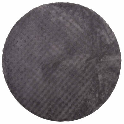 vidaXL - Vloerkleden - Rond - SIROLO - Antraciet - Ø - 120 - CM - Polyester