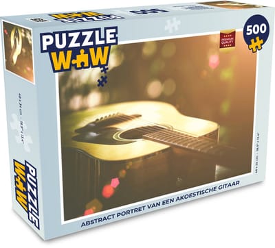 Puzzel Abstract portret van een akoestische gitaar - Legpuzzel - Puzzel 500 stukjes