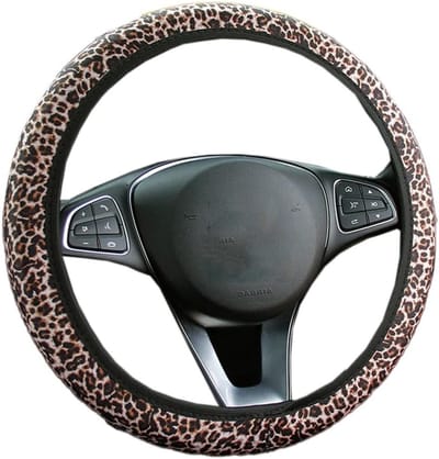 Kleurrijke Bloemenpatroon Stuurwielhoes voor Auto - Antislip, Zweetabsorberend, 37-38 cm - Auto Accessoires voor Vrouwen
