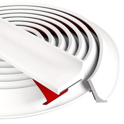 Water Stopper Douche - Waterkering Douche - 200*2*1,2 cm Zelfklevende Waterstopper - Waterstopper douchedorpel - Badkamerdrempel - Keukengootsteendam - Vrij te snijden ontwerp - Geschikt voor badkamers, hotels en keukens - Wit