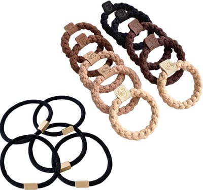 15 Stuks Haarbanden en Scrunchies voor Dames - Elastische en Dikke Haaraccessoires voor Alle Haartypes