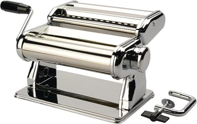 Pastamachine Staal - Deegmaker - Verse Pasta Maken - Handmatige Bediening - 180mm Breed - Zilverkleurig