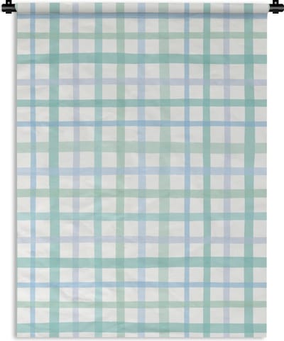 Wandkleed - Wanddoek - Pastel - Patronen - Blauw - 90x120 cm - Wandtapijt