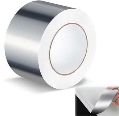 Aluminium Tape - 50mm x 10m - Zelfklevend - Waterdicht - Hittebestendig - Afdichtingstape - Geschikt voor Bescherming, Repareren, Verzegelen, Isolatie - voor Vaatwasser, Werkblad, Dakgoten - Zilver