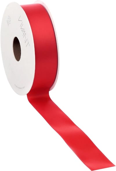 Rood Satijnlint – 25 mm × 25 m – double face satijn