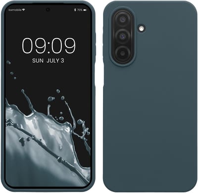 kwmobile telefoonhoesje geschikt voor Samsung Galaxy A27 5G - Hoesje met siliconen coating - Smartphone case in leisteen