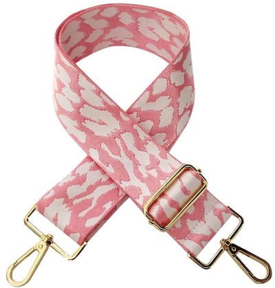 Dailygoods- Schouderriem Verstelbaar 80-130 cm - Tassenriem - Draagriem - Katoen - Luipaardpatroon - 5 cm Breed - Tasriem