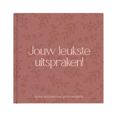 Writemoments Uitsprakenboekje kinderen - Jouw leukste uitspraken - Terra roze