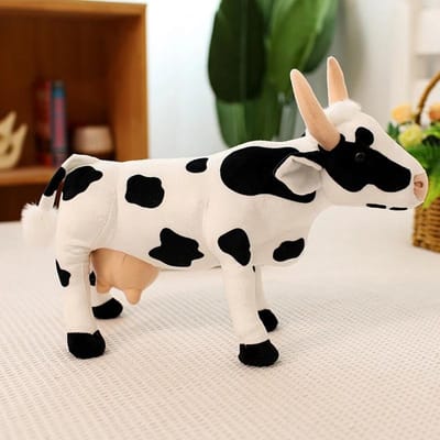 Cartoon Simulatie Koe Pluche Speelgoed Kinder Slaap Poppen Bureau Decoraties Verjaardagscadeaus Stoffen Poppen black