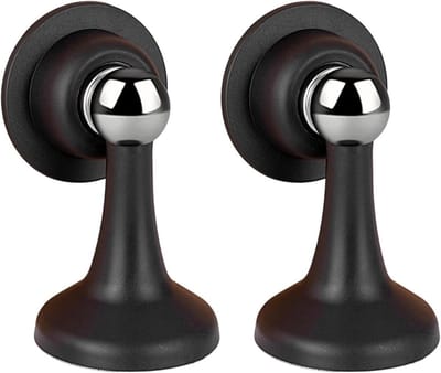 Magnetische Deurstopper - Deurvanger Magneet - Deuren Open Houden - Boorvrije Montage - 2 stuks - Wit