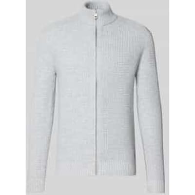 Regular fit gebreid jack met wol