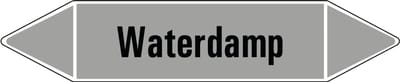 Waterdamp leidingmarkering op vel 126 x 26 mm - 5 per vel