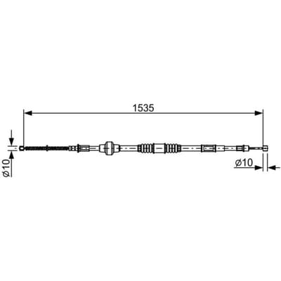 Kabel, parkeerrem BOSCH 1 987 482 533