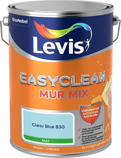 Levis - Easyclean Mur Mat Mix - Clear Blue B30 - Mengverf - 5 L