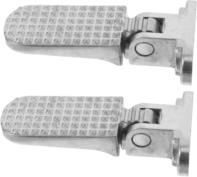 Motorfiets Voetsteunen - Passagier Pedalen - Comfortabel Rijden - Universele Pasvorm - 12 cm Lengte - Zilver