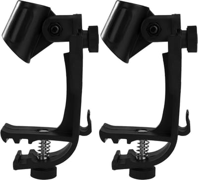 Verstelbare Microfoonclips voor Drum- en Percussie-instrumenten - Praktische en Schokbestendige Microfoonhouder 1 Paar