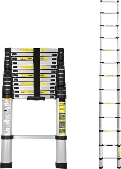 Telescopische aluminium ladder - multifunctionele, draagbare uittrekbare ladder tot 150 kg