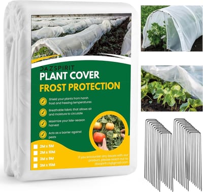 2 x 10 m winter fleece voor planten - vorstbescherming - 35gsm duurzaam tuinmateriaal