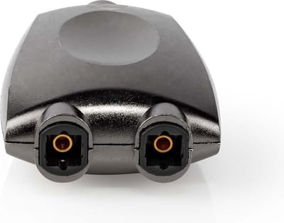 Nedis TosLink-Adapter - Toslink Female - 2x TosLink Female - Splitter - Aluminium - Gun Metal Grijs - 1 Stuks - Doos