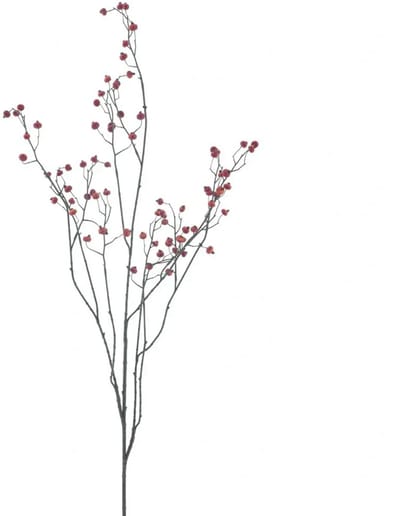 Kunsttak Rose Hip Branche Rood - 134 cm