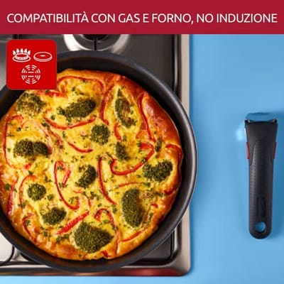 Koekenpan - Koekenpan met steel - Koken en bakken - Afneembare handgreep - Ø 26 cm - Zwart
