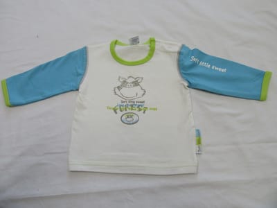 dirkje , jongens , t-shirt lange mouw , gebroken wit , love you forever , 68 - 6 maand