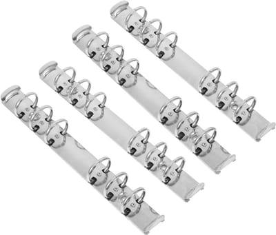 4 Stuks A6 6 Ring Binder Mechanisme Vervangingsset voor Notitieboek, Metalen Losse Bladringen en Ringband Mechanisme