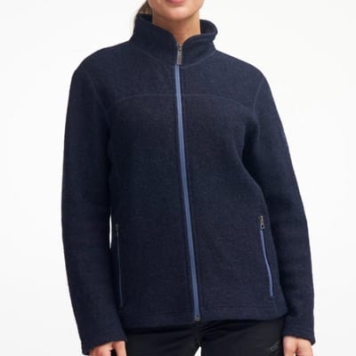 Ivanhoe dames wollen full-zip vest Beata Deep Red - Rood