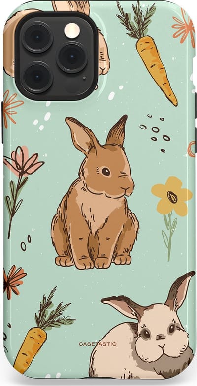 Casetastic Hoesje Geschikt voor Apple iPhone 12/12 Pro Magsafe - Stijlvolle Beschermende Duo-layer Case - Hop hop flapoortje