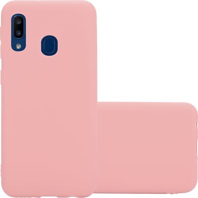 Cadorabo Hoesje geschikt voor Samsung Galaxy A10e / A20e in CANDY ROZE - Beschermhoes gemaakt van flexibel TPU silicone Case Cover