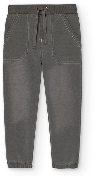 Boboli Fleece Denim Broek Grijs 4 Years Kinderen