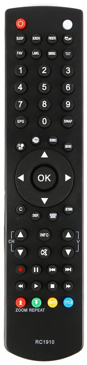Dailygoody - TV Afstandsbediening - Universele Vervangende Afstandsbediening - Zwart - Geschikt voor LCD TV - Praktische oplossing voor afstandsbediening
