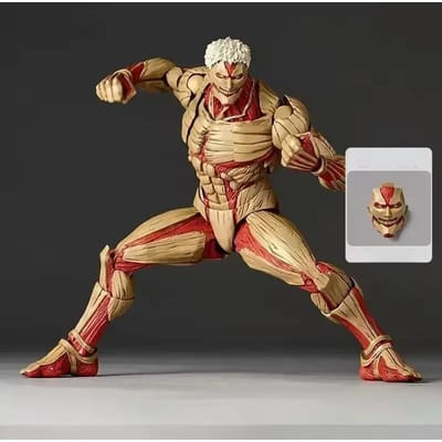 Heet Kaiyodo Attack on Titan Pantser Titan Revoltech Yamaguchi Anime Actiefiguren Figuur Ko Gewricht Beweegbaar Model Duurzaam Speelgoed cadeaus With Box brown