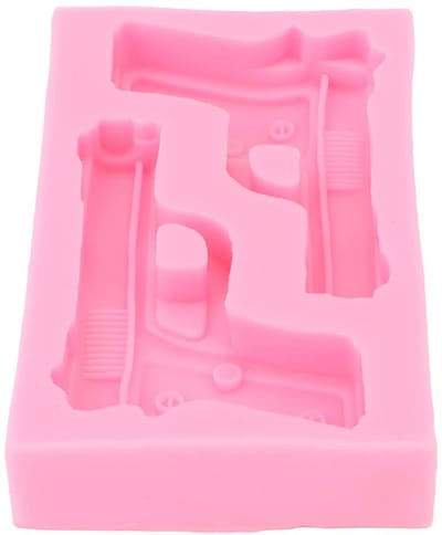 Allecto - 3D Wapenvorm Bakvorm - Siliconen Mallen - Veilig en Duurzaam - Roze - Voor Cake en Chocolade - Perfect voor Knutselen en Hobby's