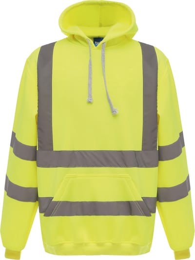 Yoko Hi-Vis pullover hoodie YHVK05 - Hi Vis Yellow - S