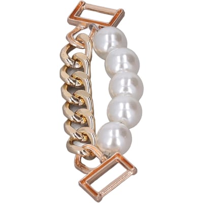 10 stuks Parel Tas Ketting met Metalen Sluiting Polijstproces Prachtige Parel Ketting Riem voor Mobiele Telefoon Hoesjes Schoenen white