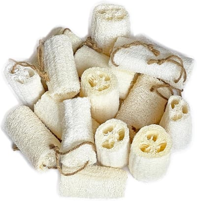 12x Natuurlijke Loofah Spons voor Exfoliëren en Huidverzorging - Douche en Bad Scrubbers