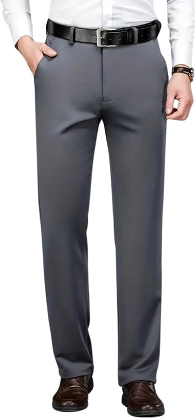 Bovista Pantalon Heren - Chino - Golfbroek - Nette Broek - Elastische Tailleband - Volwassenen - Grijs - XS