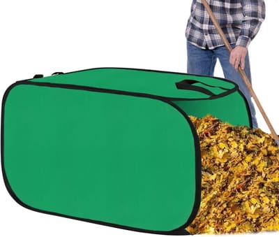 Bladverzamelaar Tuin - Bladbak Opvouwbaar - Bladeren Verzamelen - Scheurbestendig Materiaal - 60x60x90 cm - Groen