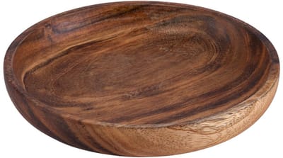 Pure Acacia Wood Aardewerk Schaaltje | Kommetje | Tapasschaaltje | Klein Schaaltje | Servies Schaaltje | Woonaccessoire laag 16x2.5 cm