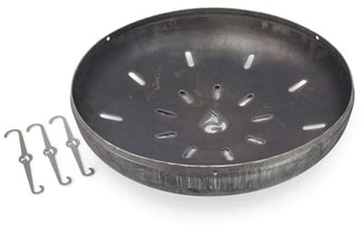 Vuurplaat voor ketelbarbecues en vuurtonnen - Formaat 80 & 100 cm met accessoires