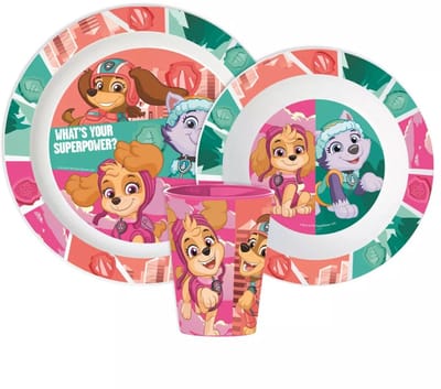 Paw Patrol Superpowers kinderservies – bord, kom & beker