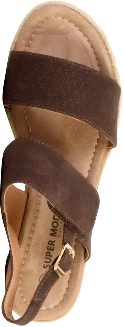 Sandalen met plateauzool en bandje