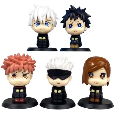 Nouvelle Figurine Jujutsu Kaisen Itadori Yuji Gojo Satori Fushiguro Megumi Kugisaki Kawaii Voiture Jouet Ornement Modèle PVC Cadeau black