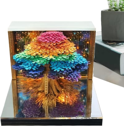 3D Agenda - Notitieblok Kalender - Jaarplanning - Decoratief Ontwerp - 8.5 x 8.5 cm - Niet Gespecificeerd