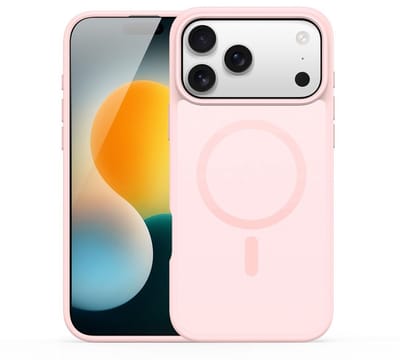Dux Ducis Yind Geschikt voor iPhone 17 Pro Max hoesje - slanke backcover met magnetisch ondersteuning - Lichtroze