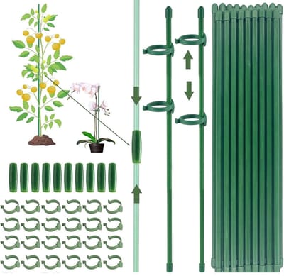 Famanu – Bloemensteun set, 90 stuks plantenstokken en klimhulpen voor orchideeën, kamerplanten en jonge stengels