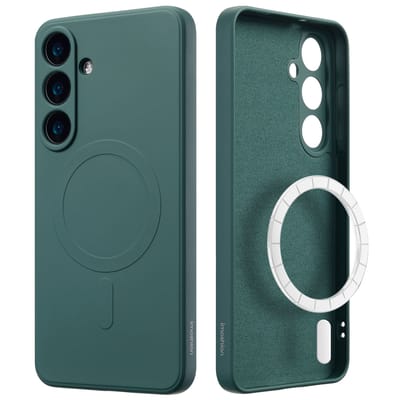imoshion Hoesje - Geschikt voor Samsung Galaxy S25 Plus - Color Backcover met Magnetische Ring - Donkergroen