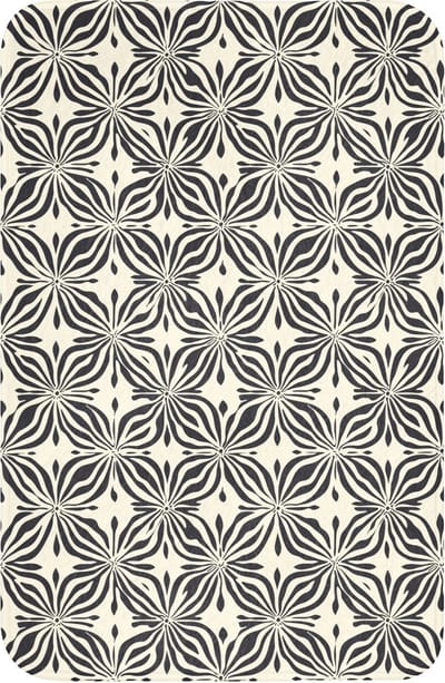 WC mat 40x60 cm - Antislip - Grafisch - Patroon - Zwart - Toiletmat - Vloermat - Douchemat - Toilet tapijt - Toiletmatten