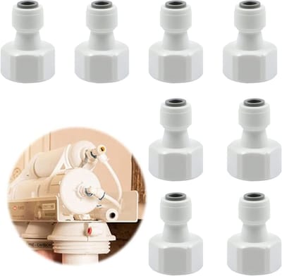Universele waterfilter aansluiting voor koelkast - 1/2 inch naar 1/4 inch snelkoppeling, waterleiding adapter voor optimale waterkwaliteit en eenvoudige installatie
